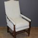 Fauteuil à crémaillère d'époque Louis XIV en noyer