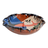 Colored terracotta centerpiece signed