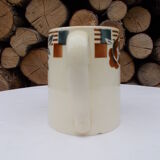 Pitcher in art deco earthenware Sarreguemines