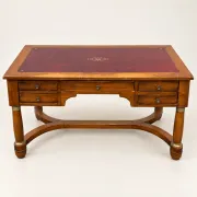 French bureau from the 19th century, Empire style in mahogany, leather with extensions.
