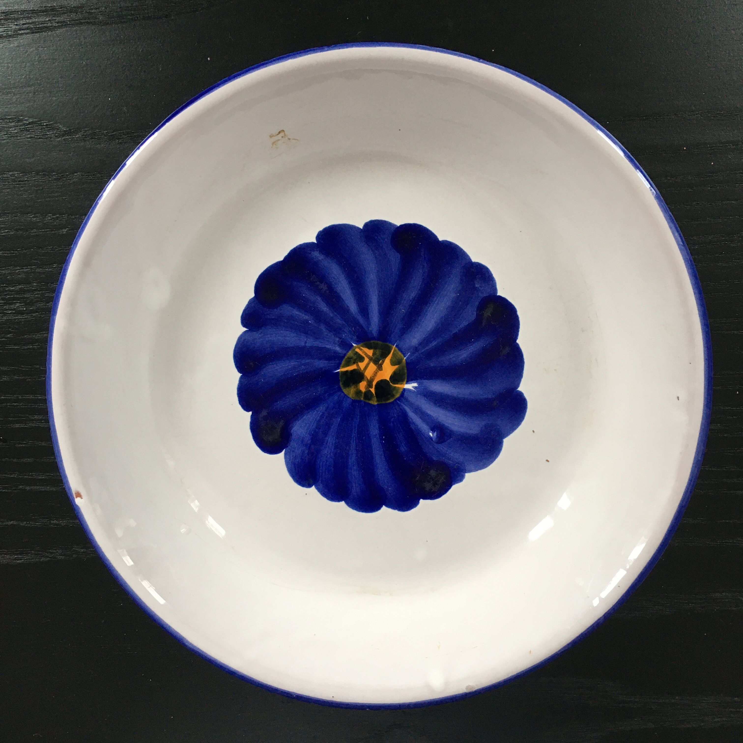 Soucoupe fleur bleue
