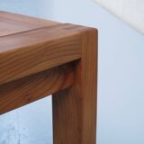 Oiled solid elm table, Vendée model, from Regain