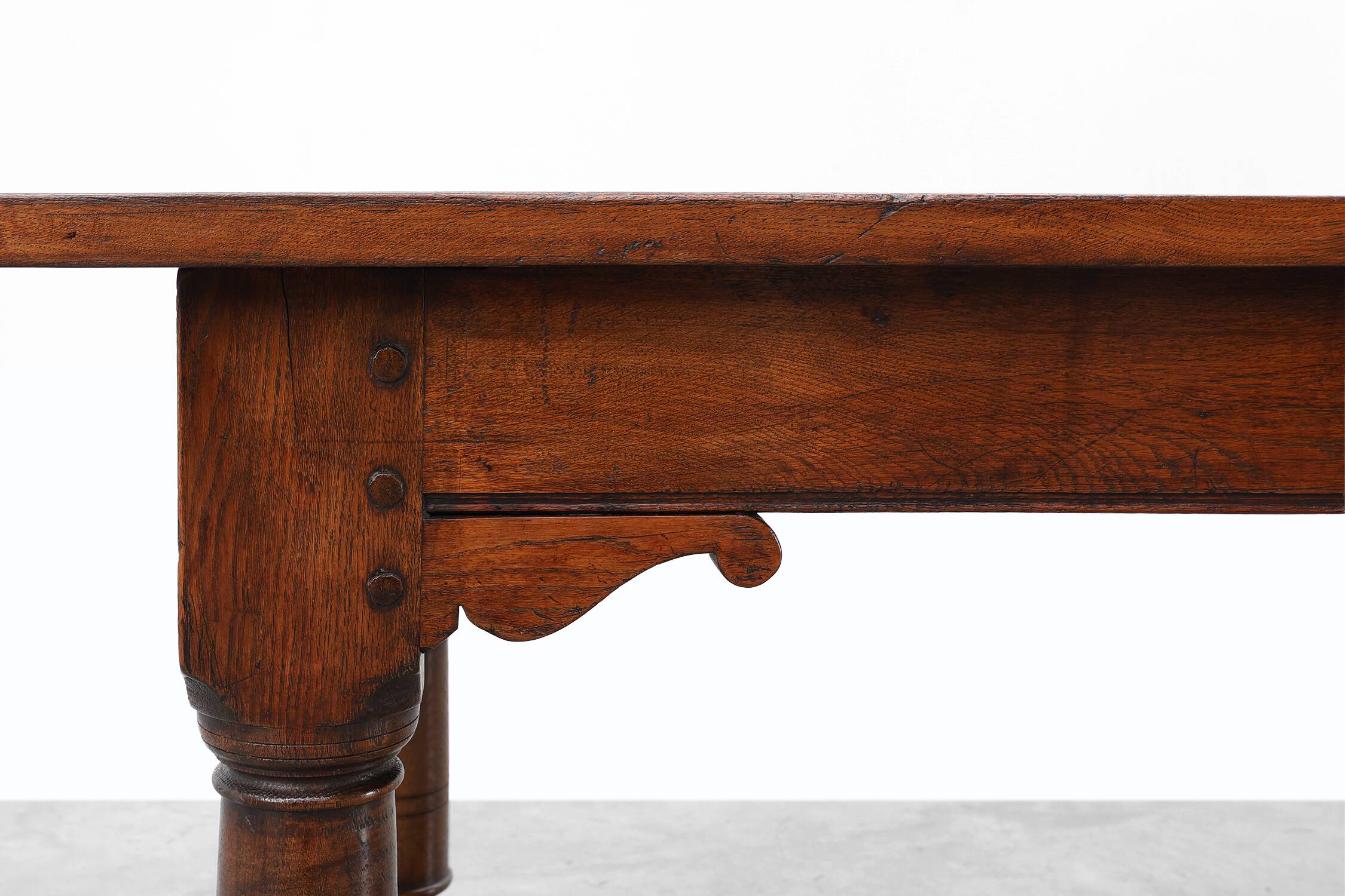 Grande table à manger en chêne français, style Renaissance, vers 1880