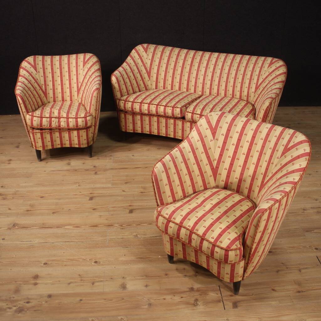 Ensemble de salon style Gio Ponti, années 1960