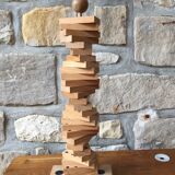 Set of vintage dominoes in solid wood