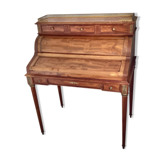 Old mahogany cylinder desk table dimension: height -112cm- width -90cm- depth -55cm