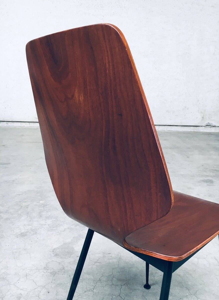 Mid-Century Modern Plywood Side Chairs attributed to Carlo Ratti for Legni Curvati, Italy, 1950s, Set of 3