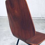 Mid-Century Modern Plywood Side Chairs attributed to Carlo Ratti for Legni Curvati, Italy, 1950s, Set of 3