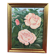 Oil on canvas, Kitsch - Roses lush greenery - Signed M. Louis