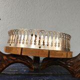 Center table cut, empty pocket, metal wood, vintage 1950