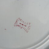 Round plate iron earth model "carnation" of Lunéville