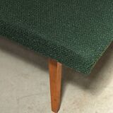 Banquette / Daybed modulable par Tatra , tissu bouclette chinée vert 1960