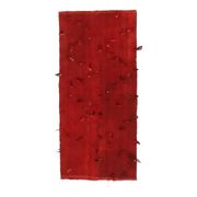 Vintage Turkish Hand-Knotted Wool Cotton Red Kilim Runner 65x148