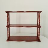 Vintage turned wood wall shelf
