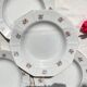 5 Assiettes creuses vintage en porcelaine opaque SALINS motif fleuri