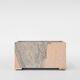 Large marble planter in pink marble, Belgium ca. 1980