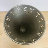 80s design chrome and brass ice bucket