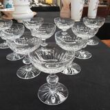 10 crystal Champagne glasses