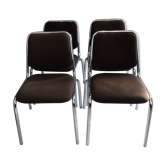 4 chairs vintage year 70 SEDUS fabric and chrome