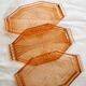 Lot de 3 plateaux en verre orange