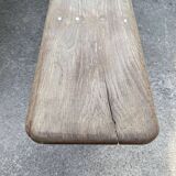 Pair of solid oak wood farmhouse benches 250cm rustic 1900