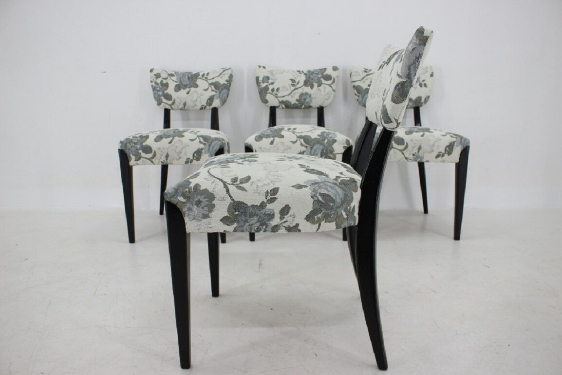 4 1950s Jindrich Halabala dining chairs,Czechoslovakia