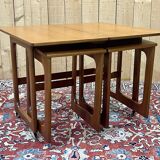 English teak folding nesting table from the 70s