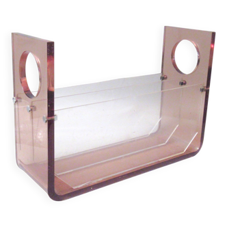 Plexiglas magazine holder Michel Dumas 1970s