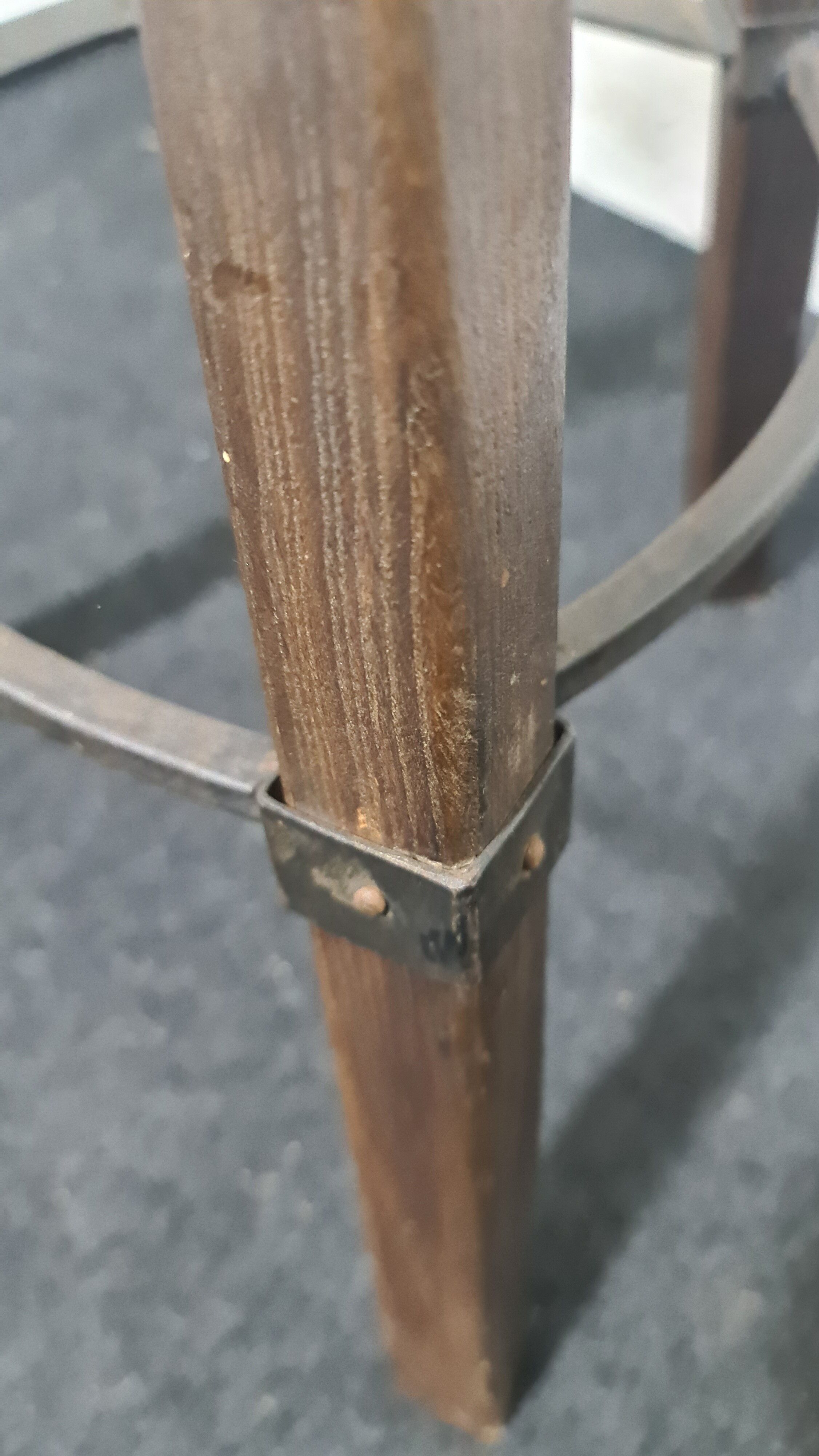 Three vintage Spanish bar stools