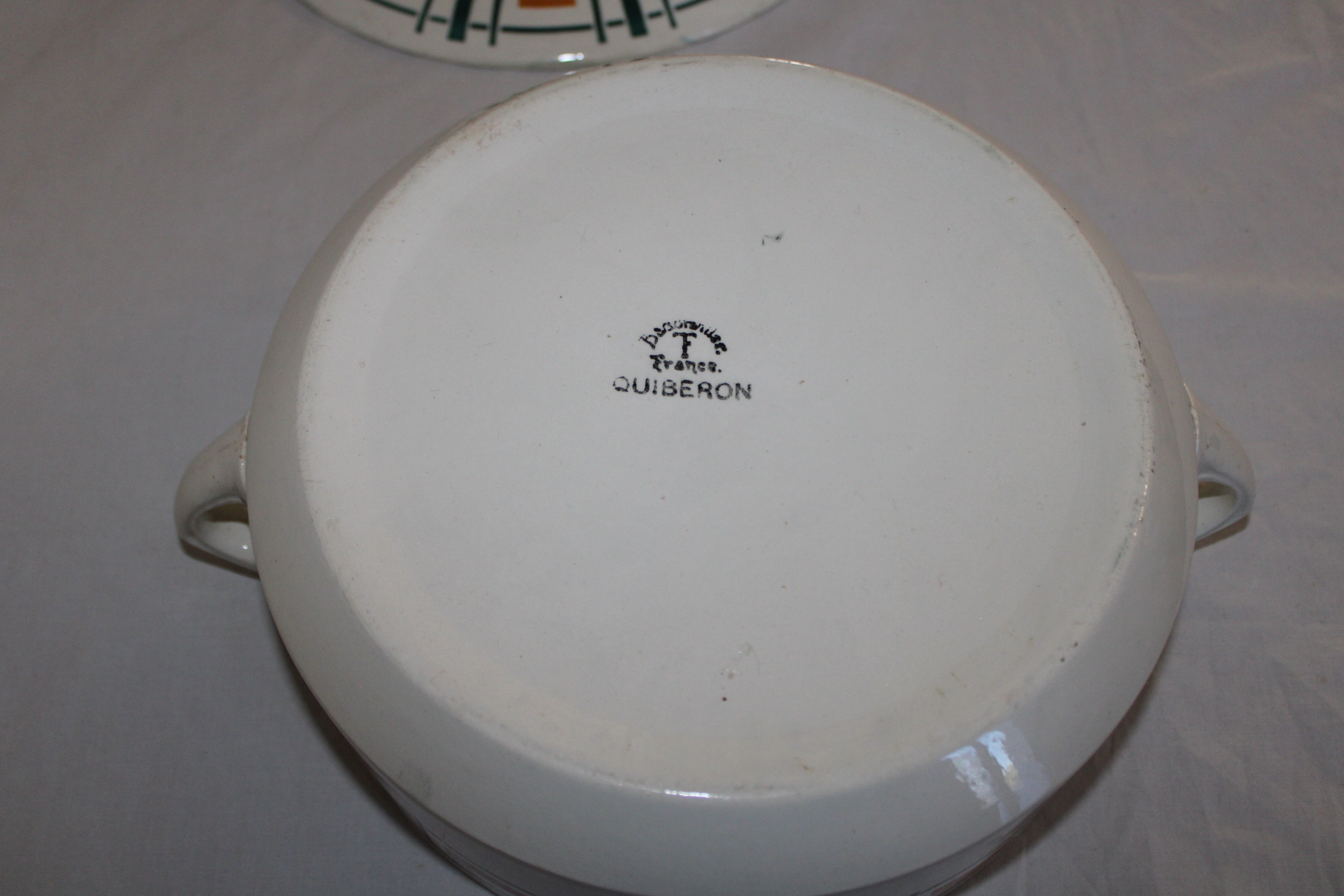 Former soup tureen Badonviller vintage model Quiberon