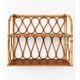 Wall shelf in rattan and wood veneer – 1950s/60s