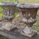 Paire anciens vases Médicis en pierre