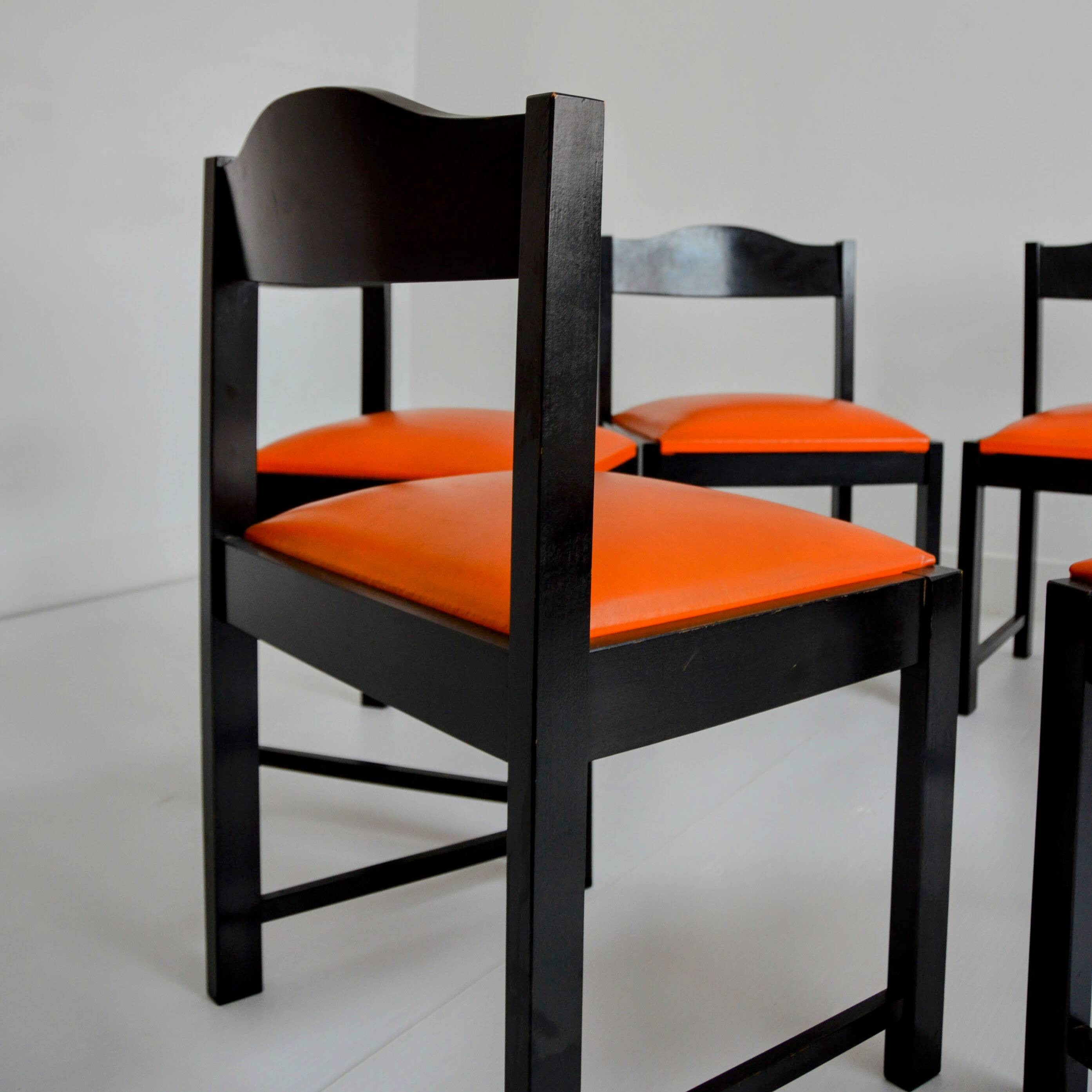 Set of 6 vintage Scandinavian chairs from the 1960s
