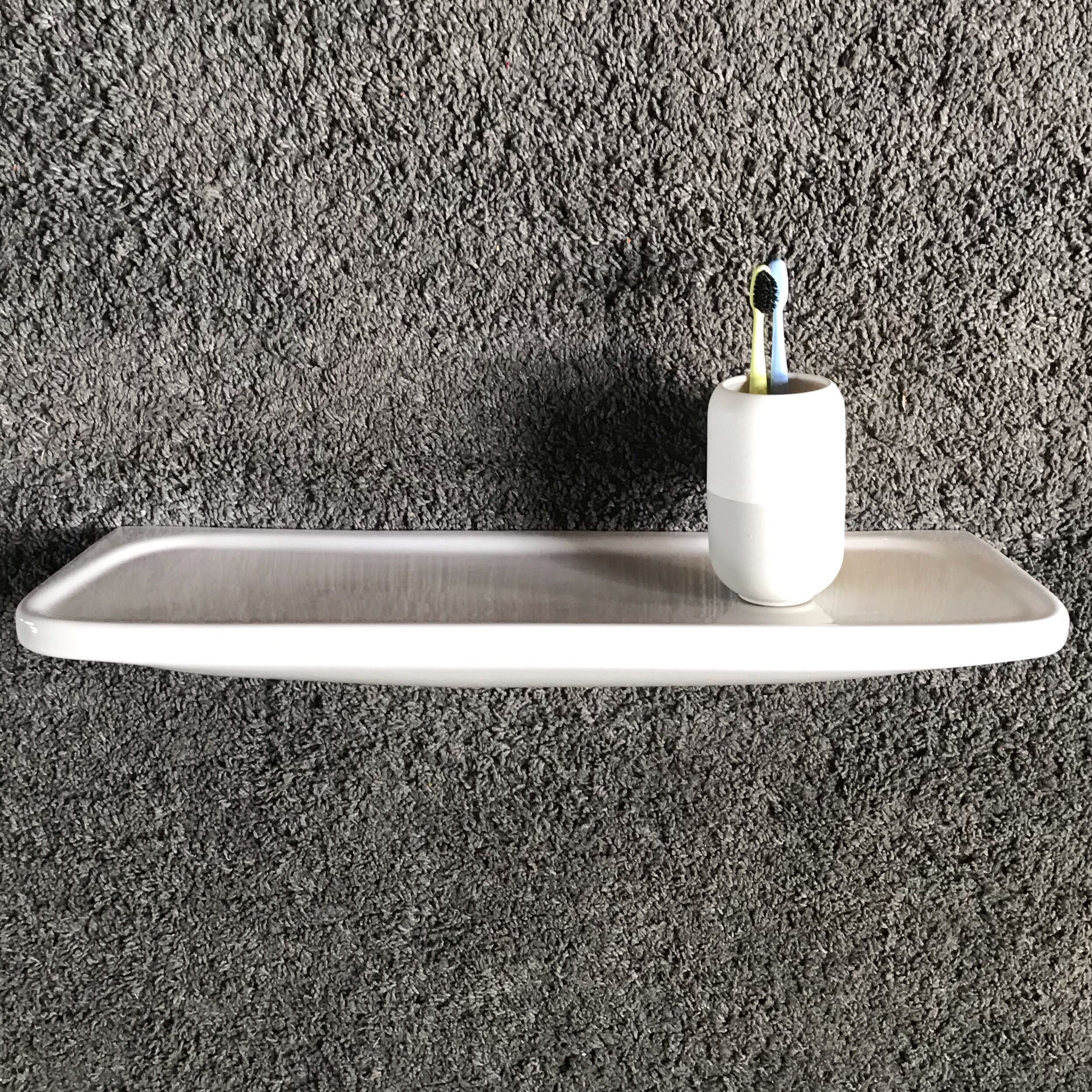Etagère murale en céramique porcelaine blanche vintage années 50