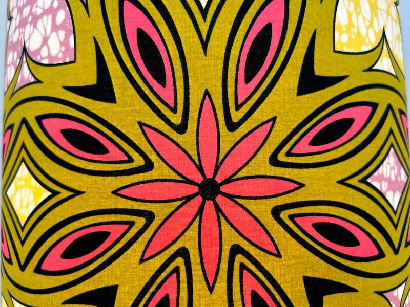 Dopamin Decor - Lampshade made from colourful African batik fabric