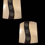 Glass Sconces with Spiral Decor