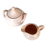 Sweeten and creamer Digoin Sarreguemines powder pink