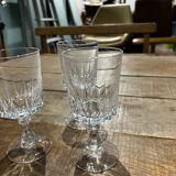 Set of 3 crystal glasses Louvre model