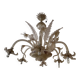 Vintage Venetian chandelier in Murano glass dusted with gold (6 arms)