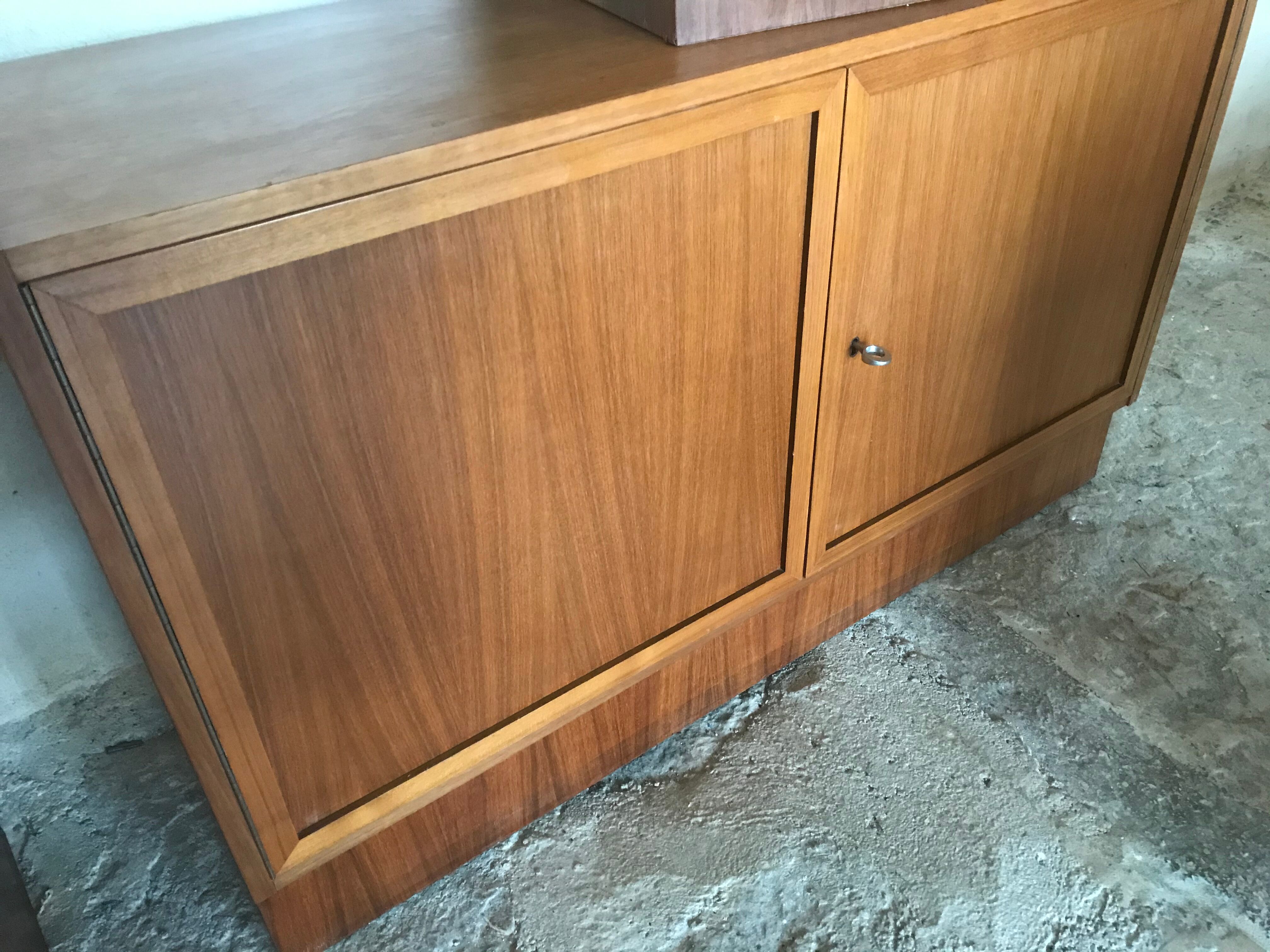 Set de trois modules enfilade style scandinave teck blond 1960