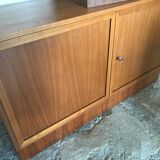 Set of three modules enfilade Scandinavian style blond teak 1960