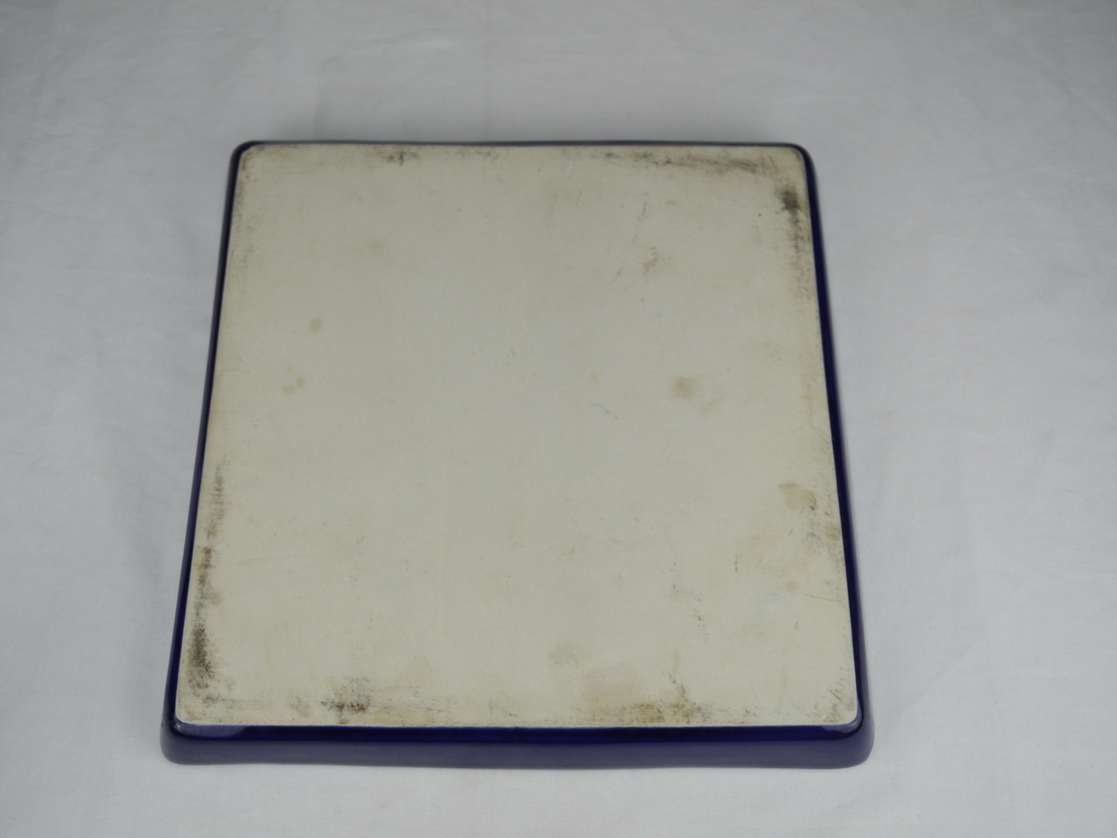 Old tile tray blue oven