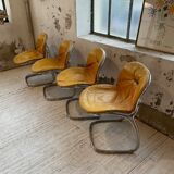 4 chairs Rinaldi "Sabrina" yellow leather