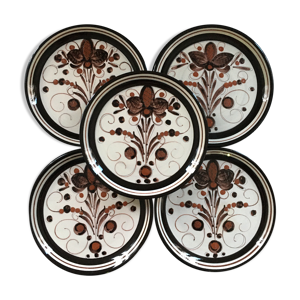 Set 5 assiettes décor