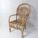 Vintage rattan armchair, child size