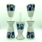 Series of 5 mazagrans or porcelain cups from Limoges