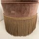 Pouf velours vintage avec frange