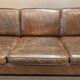3-seater leather sofa Scandinavian design 1950