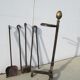 Wrought iron chimney servant, and bronze, ancient
