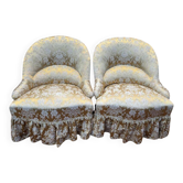 Pair of toad armchairs